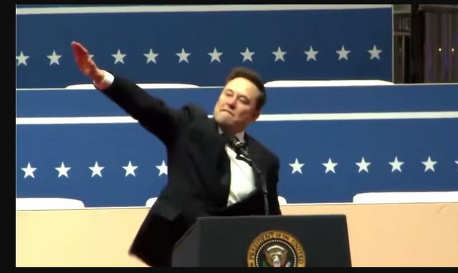 elon musk doing nazi sieg heil salute
